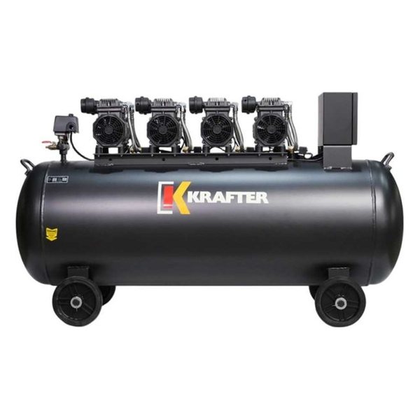 Compresor Libre de Aceite 300 L 6 HP 4 x 1,1 kW MZB-1100H Krafter